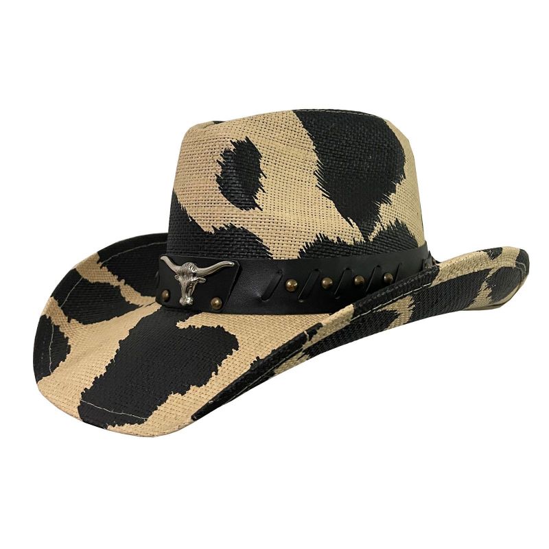 Cow Print Cowgirl Straw Hat Toimittaja