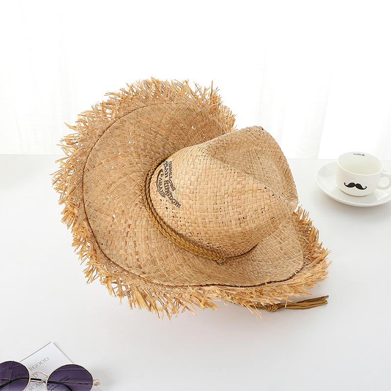 Kirjonta Logo Raffia Straw Cowboy Hat