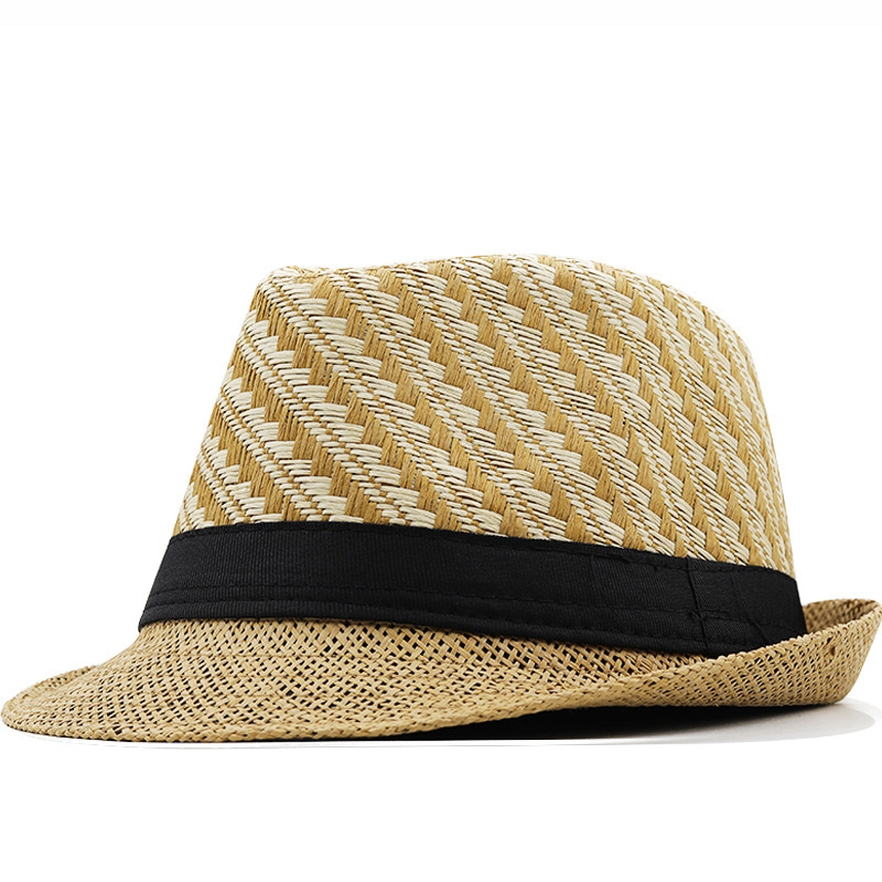 Hot Sale Check Straw Kuuban Fedora aurinkohattu