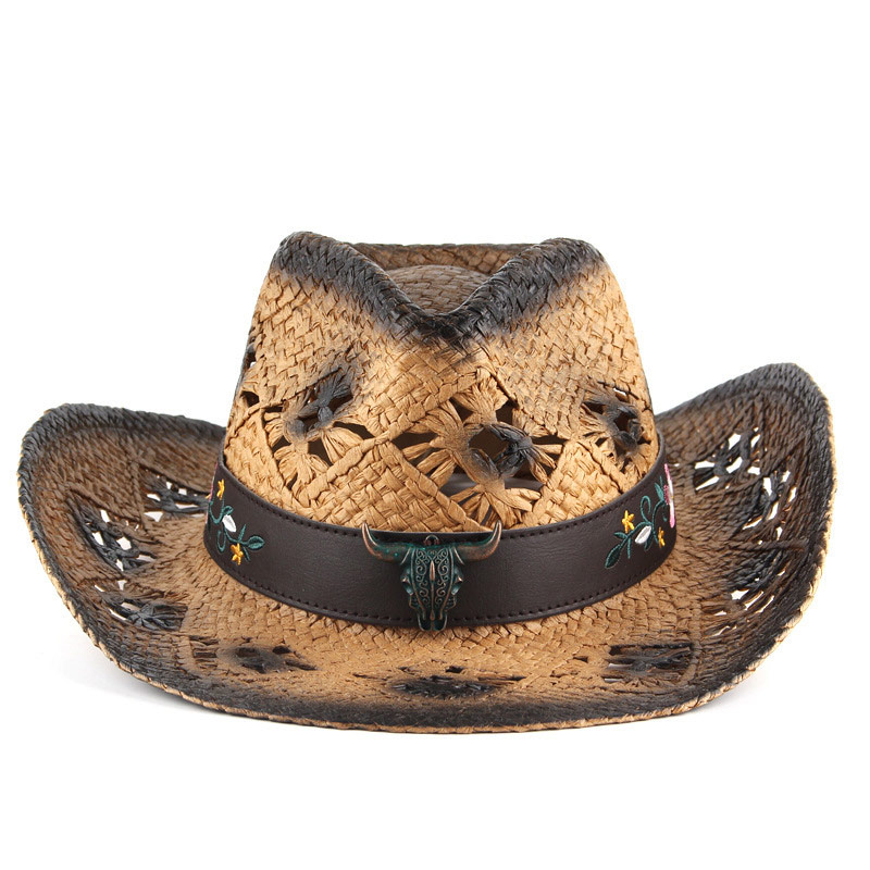 Retro miesten Cowboy-olkihatut