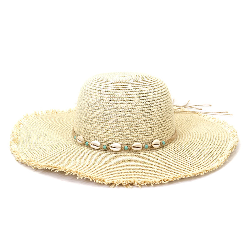 Tyylikäs Shell Band Beach Lady Floppy Sombrero