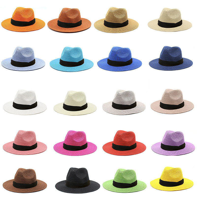 Puhdas Fedora Sun Straw Hat tukkumyynti